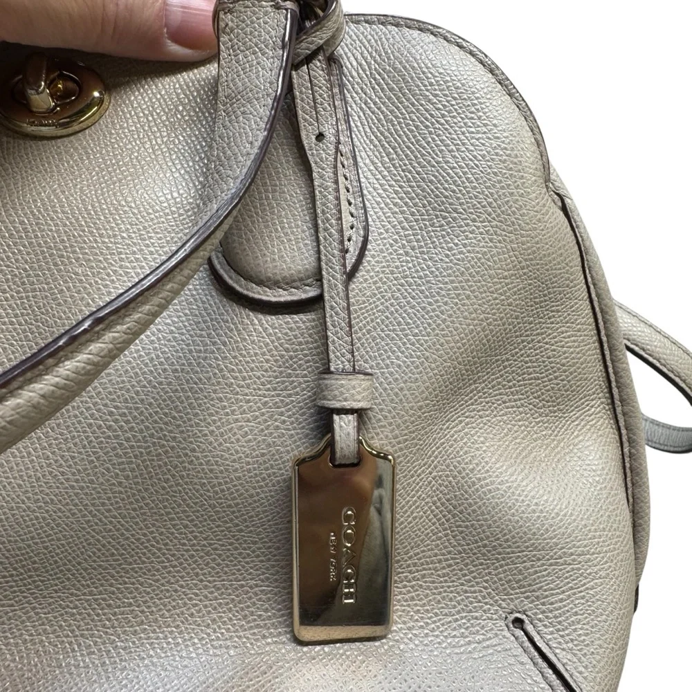 COACH Prince Street‎ Satchel Gray Leather Gold hardware/hangtag Shoulder/handbag